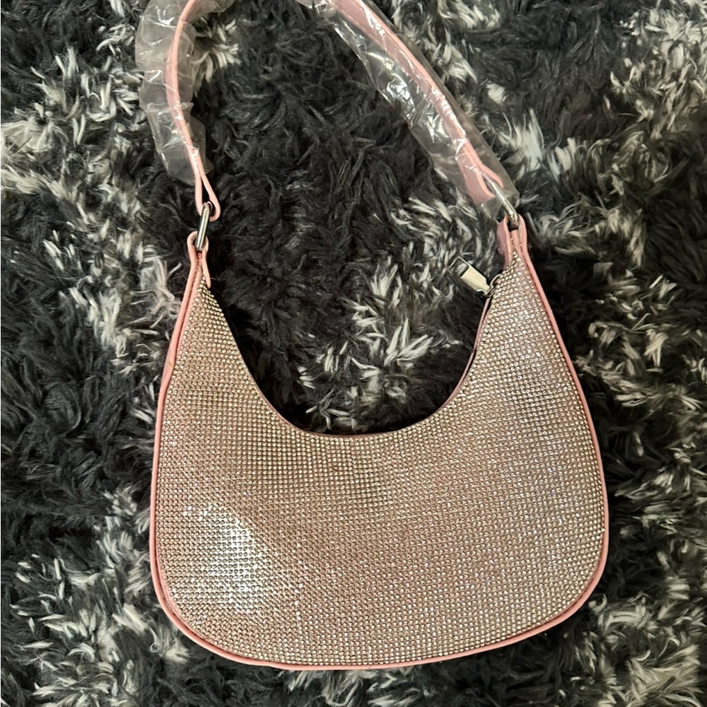Pink Rhinestone Shoulder Bag - Picture 2 of 5